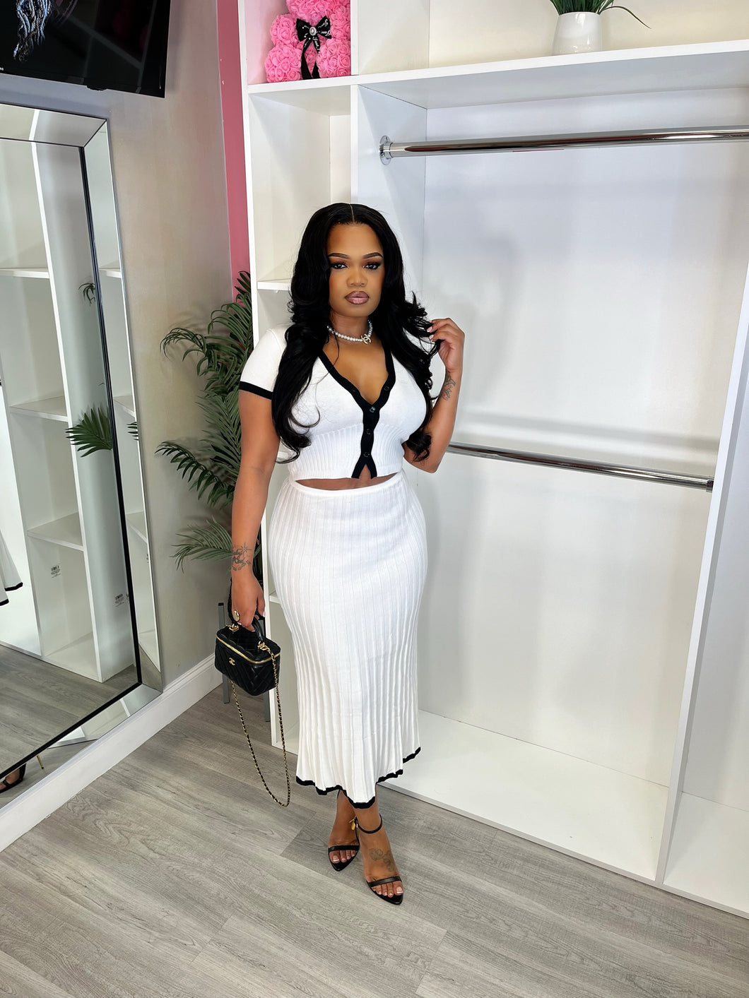 Sexy lady skirt set