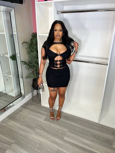 Kelli’s mini lace dress