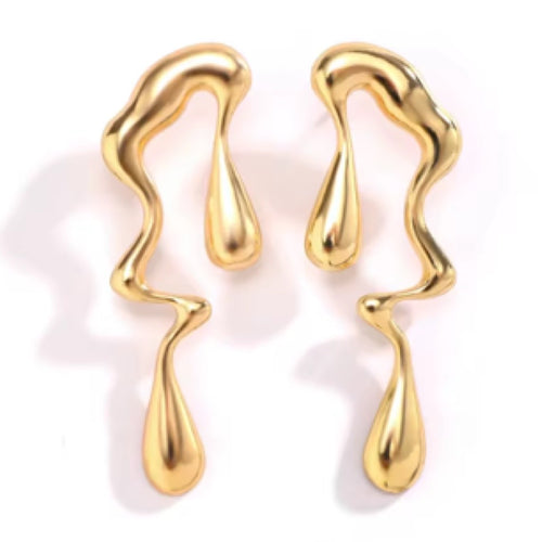 Gold earrings