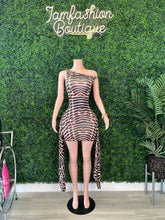 Load image into Gallery viewer, Wild Intentions Asymmetrical Mini Dress