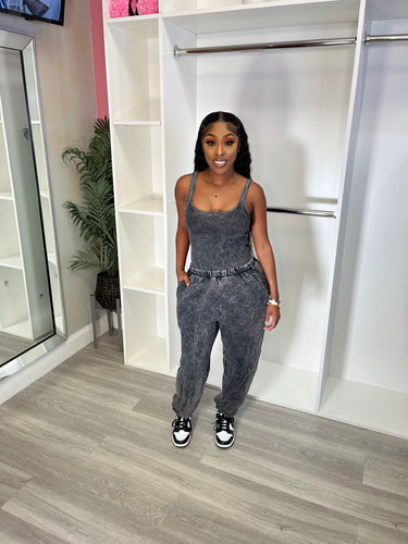 smoke grey jogger set
