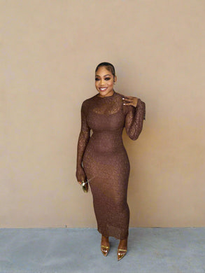 Brown suga lace dress