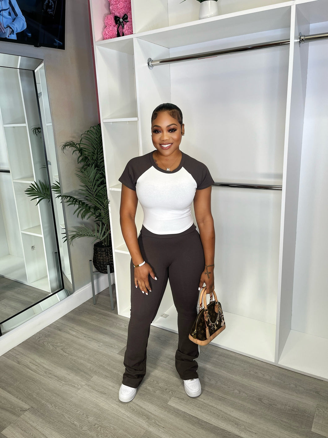 On the go pants set