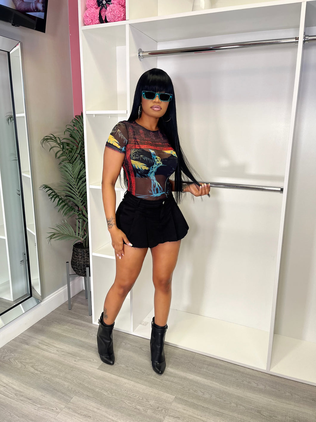 Dava sheer top