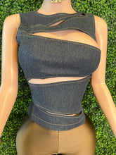 Load image into Gallery viewer, City Cut Denim Top