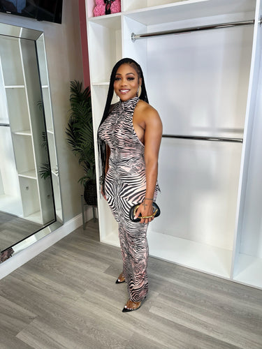 zebra print dress