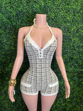 Load image into Gallery viewer, small  Monaco Nights Tweed Romper