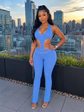 Load image into Gallery viewer, Blue Lagoon Cutout Jumpsuit