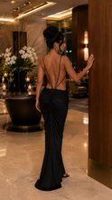 Load image into Gallery viewer, Midnight Temptation Maxi Dress