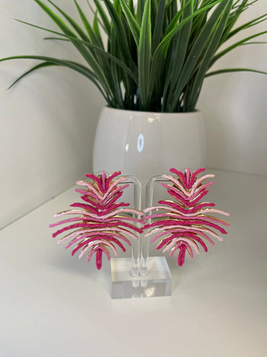 pink earrings