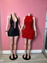 Load image into Gallery viewer, Victoria black mini dress