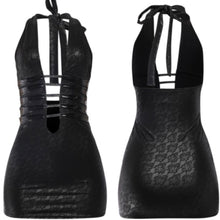 Load image into Gallery viewer, Victoria black mini dress