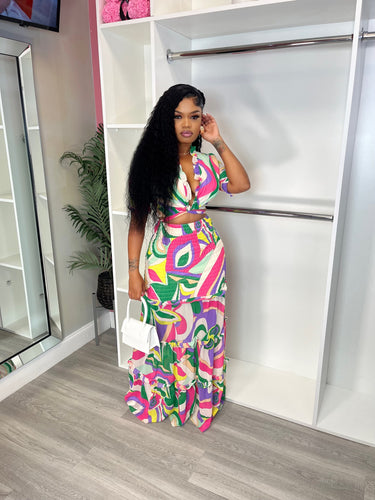 candy swirl skirt set