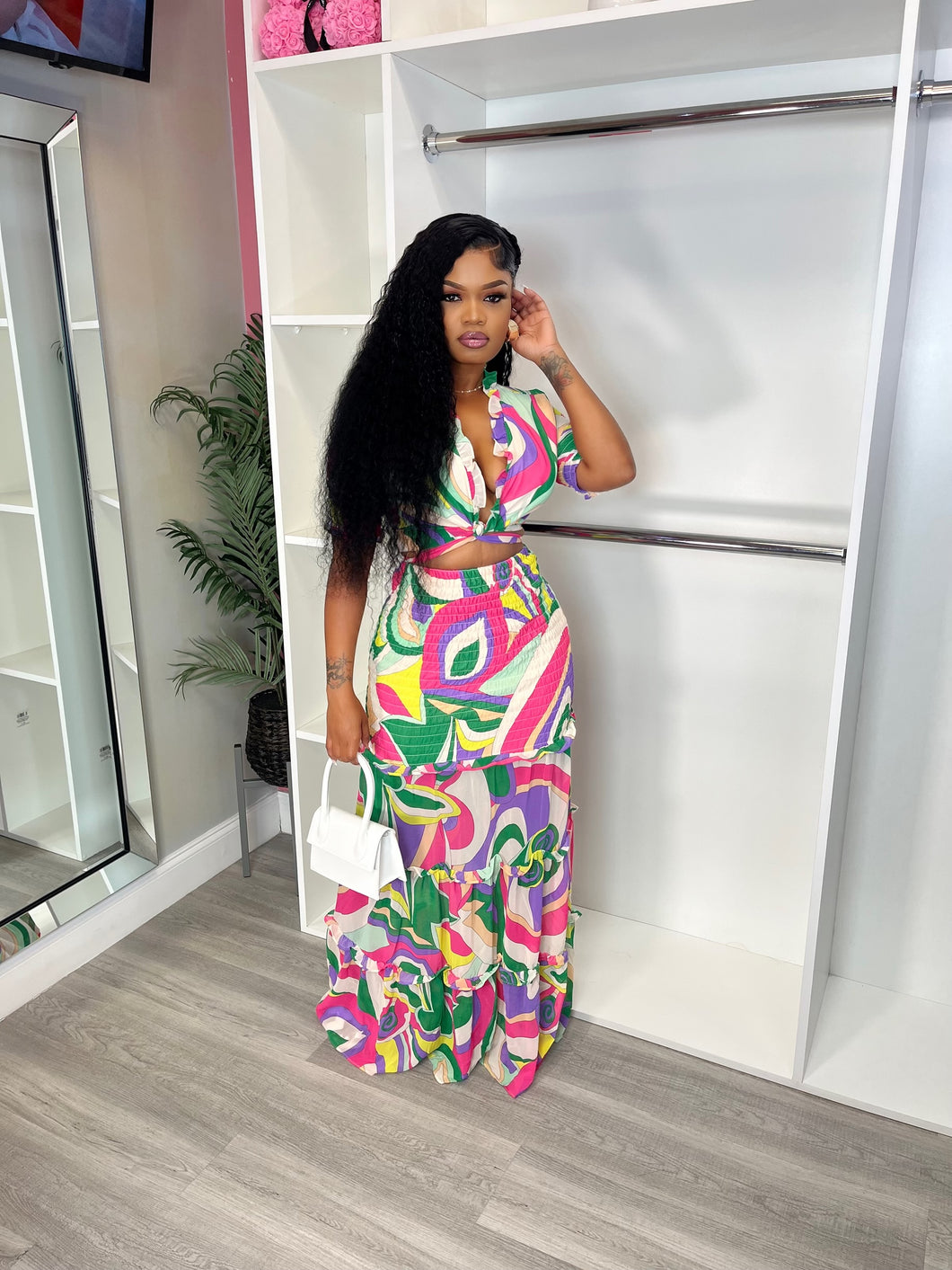 candy swirl skirt set