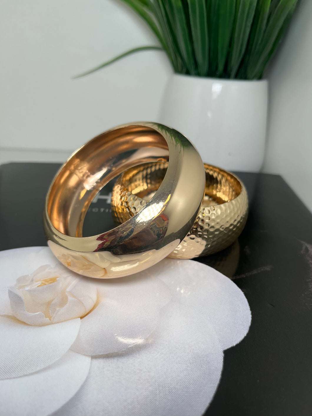 Gold double bangles only