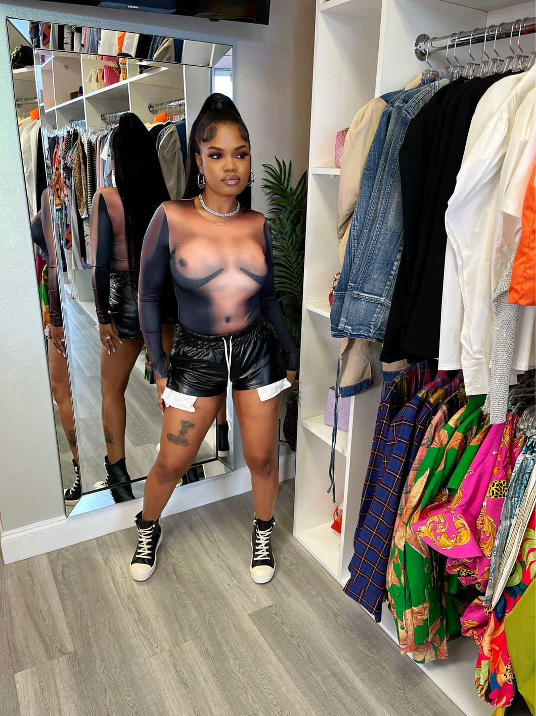 Faux Leather shorts